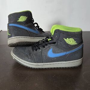 NIKE AIR JORDAN 1 RETRO HIGH BHM BLACK HISTORY VOLT-BLUE SZ 10.5 [579591-012].NO